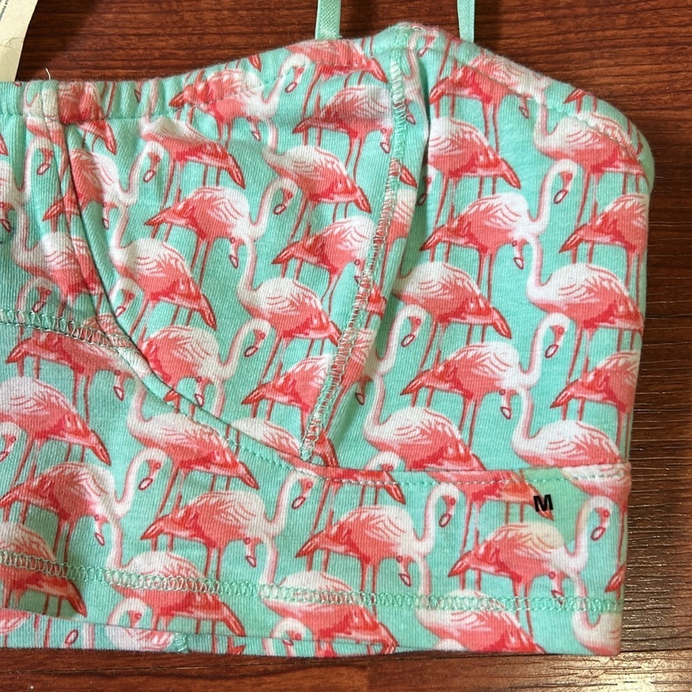Aeropostale Flamingo Print Bralette Medium - Picture 2 of 5